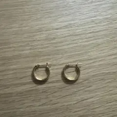 早い者勝ち！フープピアス18k ゴールド直径約1.4㎝ 最終値下げです⭐︎