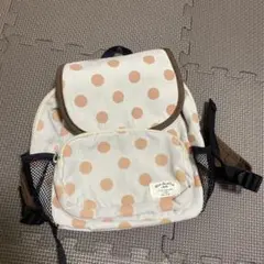 水玉模様のキャンバスリュック