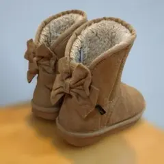 キャメル　リボンムートンブーツ　GRIP GLAPP KP 18cm