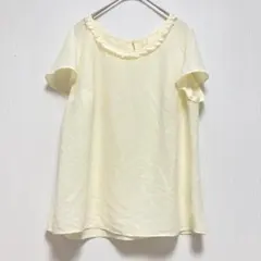 【ペイトンプレイス】PEYTON PLACE半袖フリルブラウス クリーム色13B