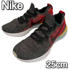 Nike EPIC REACT FLYKNIT 2 グレー/レッド 25cm