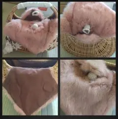 カゴバッグ ファー付