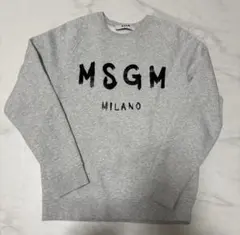 MSGM グレー ロゴ入り スウェット - メルカリ