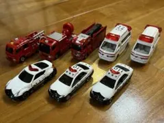 緊急車両　ミニカー　8台セット