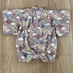 美品 OCEAN & GROUND 甚平 80cm 幾何学模様　ロンパース　浴衣