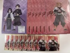 アニプレックスオンラインくじＦ賞クリア色紙煉獄杏寿郎9枚クリアファイル2枚×7