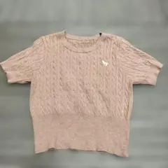 Dazy ブラウン 半袖 ケーブルニット L