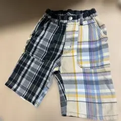チェック柄ハーフパンツ