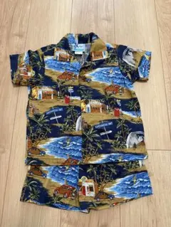 アロハシャツ 半袖シャツ と ショートパンツ セット 95 嵐　大野智　ネイビー