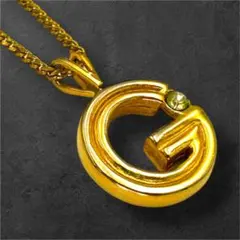 良品 ジバンシー Gロゴ ネックレス シンプル ゴールド レディース r8414