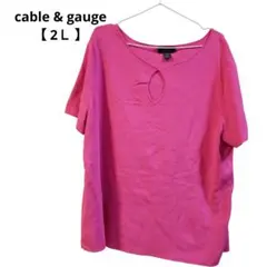 海外古着✨️ cable & gauge 【 2Ｌ 】 ピンク Tシャツ 半袖