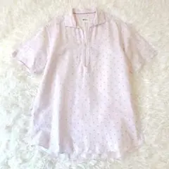 TK MIXPICE 半袖　スキッパーシャツ　ピンク