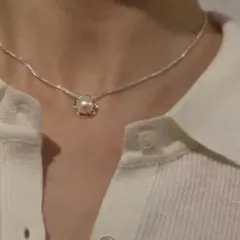 シルバーネックレス　パール　リング　高見え　シンプル　レディース　プレゼント