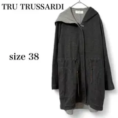 【トゥルートラサルディ】 アウター モッズコート フード 綿混