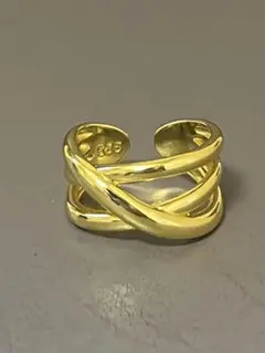 シルバー925メキシカンジュエリーヴィンテージ特大ツイストデザインリング