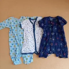男の子ロンパース 浴衣柄等夏用３セット