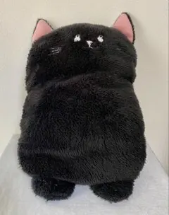 黒猫 ぬいぐるみ クッション　ダイソー
