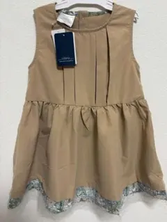 バースデイ　新品　女の子　110㎝　ノースリーブ　ワンピース ベージュ花柄レース