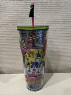 WDW Starbucks カラフルタンブラー ストロー付き　マジックキングダム