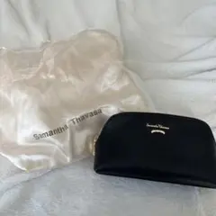 Samantha Thavasa ブラックポーチ 収納袋付き