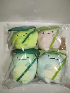 すみっコぐらし はっぱであまやどり ぬいぐるみ　4点