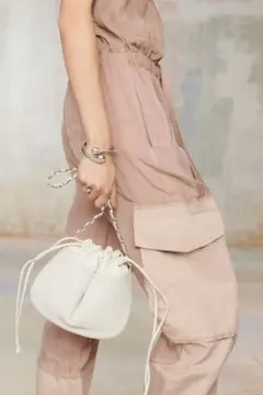 ZARA　レザーバケットバッグ