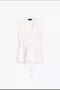 ZARA ホワイトノースリーブベスト　Mサイズ