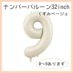 0602 9数字 ナンバーバルーン くすみベージュ 風船 お誕生日 記念日 祝い