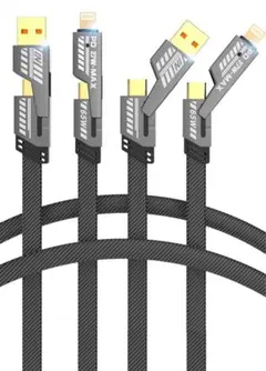 4 in 1 充電ケーブル 1.2m ２本入り