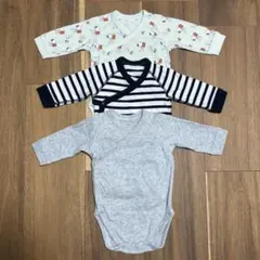 ユニクロ　UNIQLO 長袖　ボディスーツ　肌着　3点セット