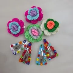 【金曜日セール】カラフルヘアクリップ8個セット