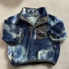 ブリーズ　フリースジャケット 80cm 青系タイダイ