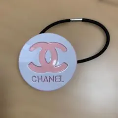 CHANEL ピンク ヘアゴム ロゴ入り　新品未使用品