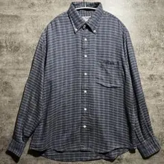 好配色 CHAPS チェック ボタンダウンシャツ M