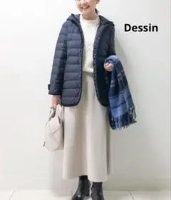 新品タグ付　デッサン　ジャージーメルトンサイドボタンフレアスカート　最終価格