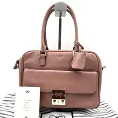 希少色✨ アニヤハインドマーチ ハンドバッグ カーカー ピンク系 肩掛け