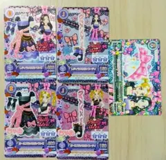 アイカツ　カード　リサ　レディラメリボン　ガールズラメリボン　ラメリボンアクセ