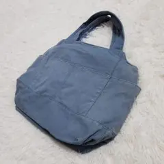 【CLOSSHI】青色　キャンバス　トートバッグのサムネイル