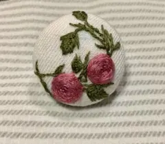 刺繍ブローチor刺繍ヘアゴム 薔薇の花3