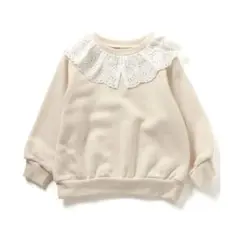 apres les cours レースフリル襟トレーナー