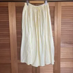 【美品】ルミノア♡イエロー系リバーシブルロング丈スカートのサムネイル