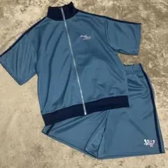 エンジェルブルー　半袖　ジャージ　ショートパンツ　上下セットアップ　ブルー　S