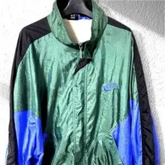 NIKE 90s 00sナイキ ナイロンジャケット グリーン y2k ストリート