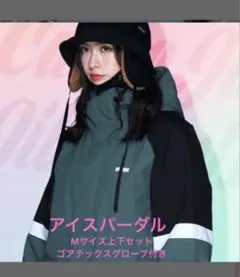 スノーボードウェア 上下セット　女性用 ゴアテックスグローブ付き