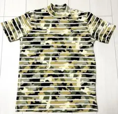 【美品】パーリーゲイツ モックネック 半袖 カットソー Tシャツ ウェア L