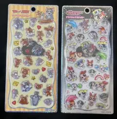 プチドロップステッカー トムとジェリー パワーパフガールズ 2種 セット シール