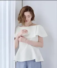 m様専用Acka. drape volume tops white ブラウス - メルカリ