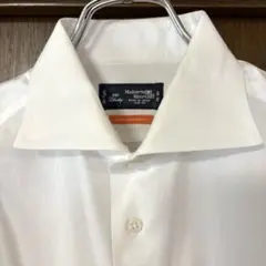鎌倉シャツ 長袖スリムフィット 40-84（M〜L相当）白無地　胸ポケット無し