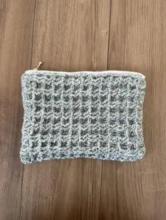 【ハンドメイド】 かぎ針編みのポーチ