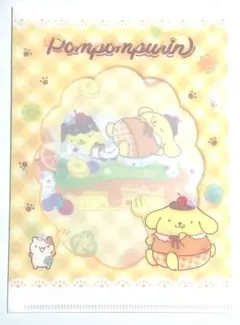 サンリオキャラクターズミニクリアファイル♡ポムポムプリン